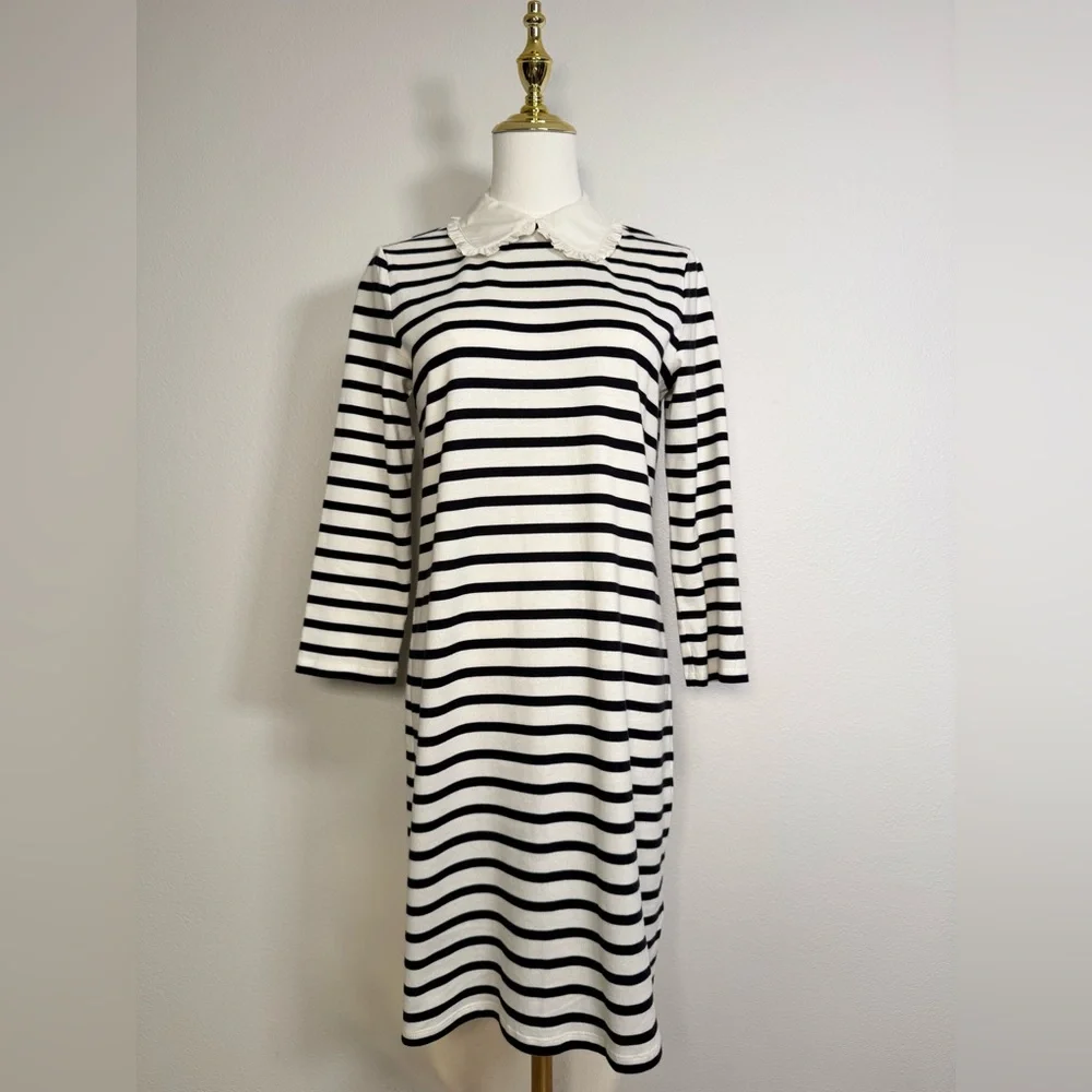 Kate Spade Poplin Collar Striped Tee‎ Dress Women’s Sz Xs Classic